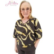 Lady Day T-shirt Amie-V L24.380.3254 pania print Lady Day T-shirt Amie-V L24.380.3254 pania print